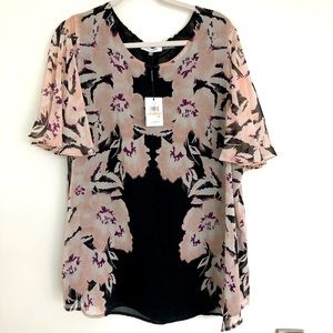 Calvin Klein floral blouse NWT